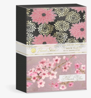Cherry Blossoms Note Card Duo Set