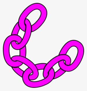 Fuchsia Multilink Chain Clip Art At Clker - Dog Chain Clipart