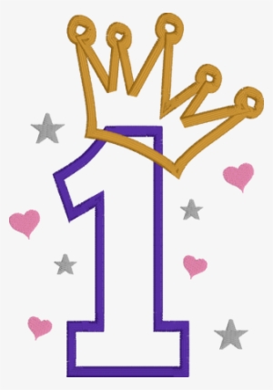 Gold Glitter Crown Png - Number 1 With Crown