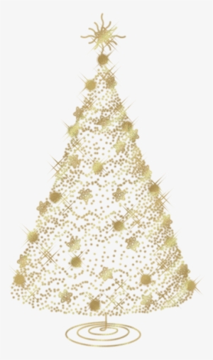 Transparent Christmas Gold Tree Png Clipart - White Christmas Tree Transparent
