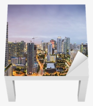 Miami Florida Downtown Aerial View Skyline Lack Table