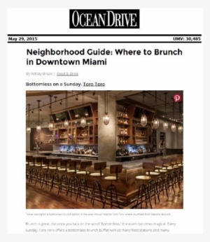 We Positioned The Hotel's Signature Restaurant, Toro - Flyer