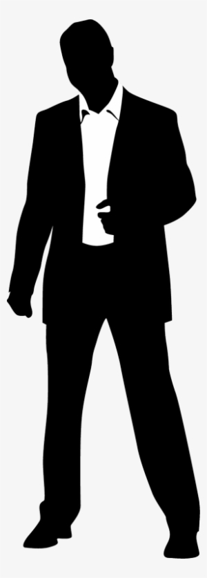 Man In Suit Silhouette Transparent - Siluetas Dos Personas Png