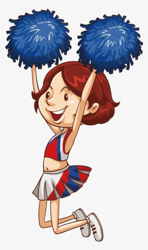 Cheerleader Clipart Split - Cheerleaders Cartoon