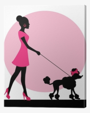 Silueta De Mujeres Con Perros