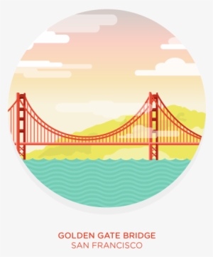 Illustration Of The Golden Gate Bridge, San Francisco, - Bridge