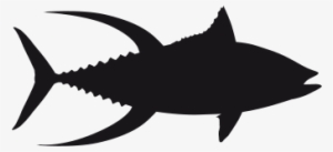 Yellowtail Black Thumbnail - Yellowfin Tuna Silhouette