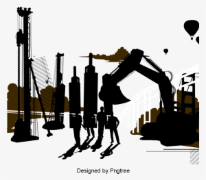 Construction Silhouette, Sketch, Building, Silhouette - Construction