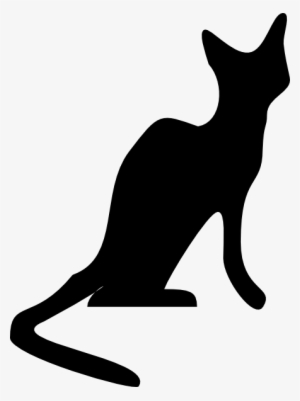 Sleek Black Cat Clip Art - Тень Кошки Пнг