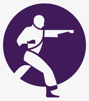Silhouette Karate Large Bakupurple - Karate 2020 Olympics Png