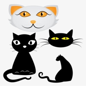Black Cat Silhouette Clipart - Custom Cats Shower Curtain