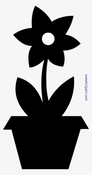 Flower Pot Silhouette Clip Art - Flower Pot Silhouette Clipart