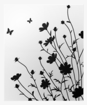 Flowers Silhouette Poster • Pixers® • We Live To Change - Silhouette Of A Flower