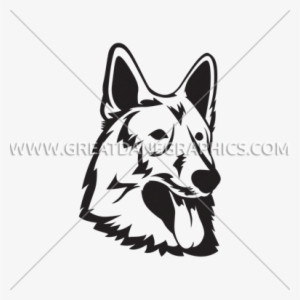 German Shepherd Face Production Ready Artwork For T - Illustration