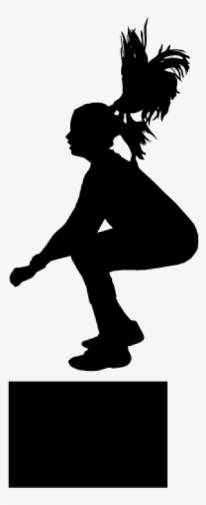 Silhouette Girl Box Jump - Crossfit Silhouette