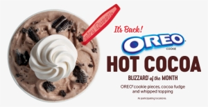 Oreo Cookie Pieces, Its Back Oreo Cookie Hot Cocoa - Dq Hot Cocoa Blizzard
