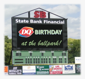 Dq Birthday At The Ballpark - 8ft Custom Flag With Ground Stake-single Quantity(1)