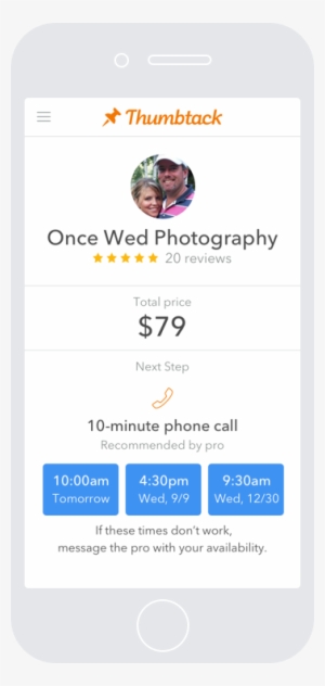 Thumbtack Scheduling Service - Thumbtack