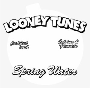 Looney Tunes Spring Water Logo Black And White - Looney Tunes Logo Drawing