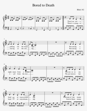 Boredom Piano Sheet Music