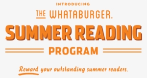 Whataburger Summer Reading Program - Drugs