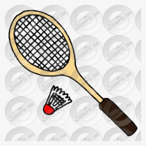 Badminton Clipart Badminton Racket - Dessin Raquette De Tennis Png
