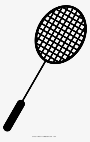 Badminton Racket Coloring Page - Badminton Icon