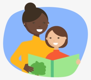 Woman Reading A Book To A Child - Sibling