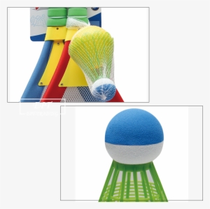 Kids Sport Game Toy Badminton Racket Set With Tennis - Net