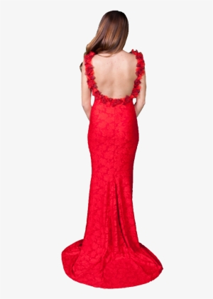 Mermaid Dress With Flower Detail