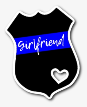 Girlfriend Thin Blue Line Badge Vinyl Decal Sticker