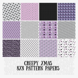 Creepy Xmas Pattern Paper Papercakes By Serena Bee - Holly Jolly Christmas Round Ornament