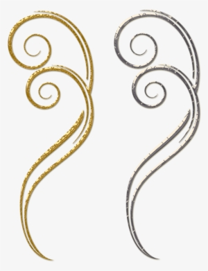 Gold - Silver And Gold Swirls