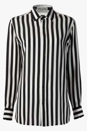 Black And White Silk Striped Shirt From Saint Laurent - Diamond Supply Co. Diamond Supply Co Transparent T-shirt