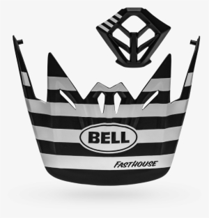 Fh Stripes Bell Mtb Visor Mouthpiece Kit Black/white - Bell Sports