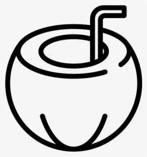 Coconut Drink Vector - Coconut Logo Black And White
