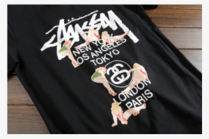 Stussy New York Los Angeles Tokyo London Paris Crewneck - London Paris T Shirt