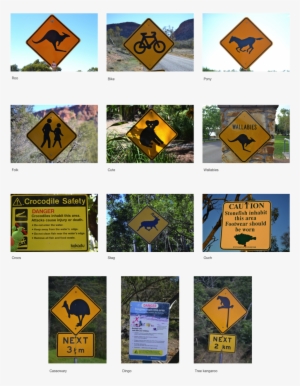 Australian Wildlife Warning Signs - Green