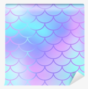 Cool Blue Fish Scale Pattern Vector Texture - Mermaid Purple And Blue