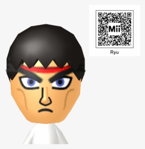 Street Fighter Ryu Mii Qr By Dmn666 - Tomodachi Life Qr Code Ryu