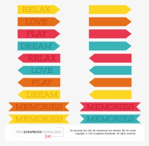 Colorful Free Digital Scrapbooking Labels - Labels Scrapbooking