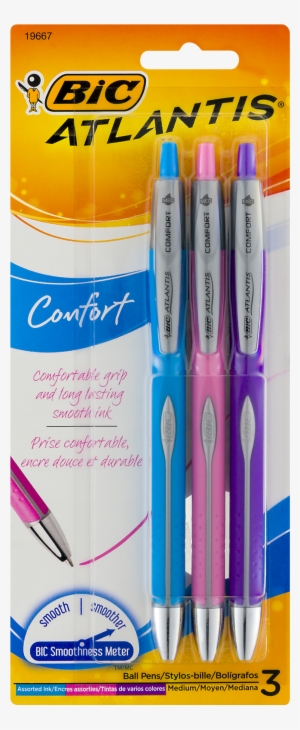 Bic Atlantis Comfort Retractable Ballpoint Pen, Fashion - Bic Atlantis Comfort Pens