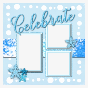 Cool Blue Page Layout - Digital Scrapbooking