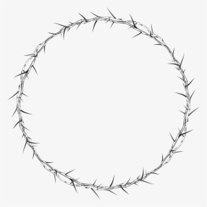 Crown Of Thorns 2 Svg Black And White Library - Marcos En Circulo Png