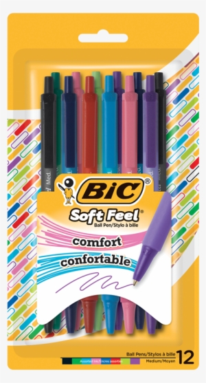 Product Image - Bic Sgsm11-rd Soft Feel Ballpoint Stick Pen, Red Ink,