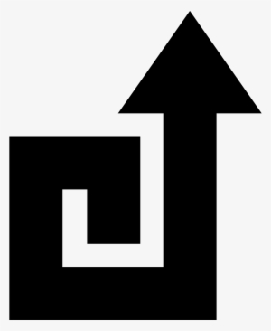 Up Counterclockwise Straight Arrow Spiral - Icon