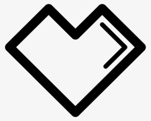 Heart Of Straight Shape Outline Variant Svg Png Icon - Heart With Straight Lines
