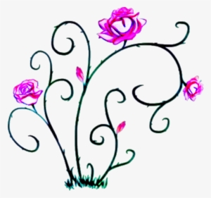 Edits Flowers Vine Thorns Art Stickers - Rose
