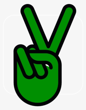 Peace Sign Clipart Green Peace - Green Hand Peace Sign