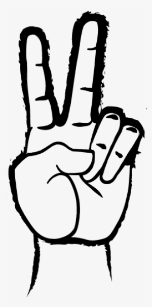 Hod Hand Black Peace Square - Peace Sign Hand Drawing Transparent
